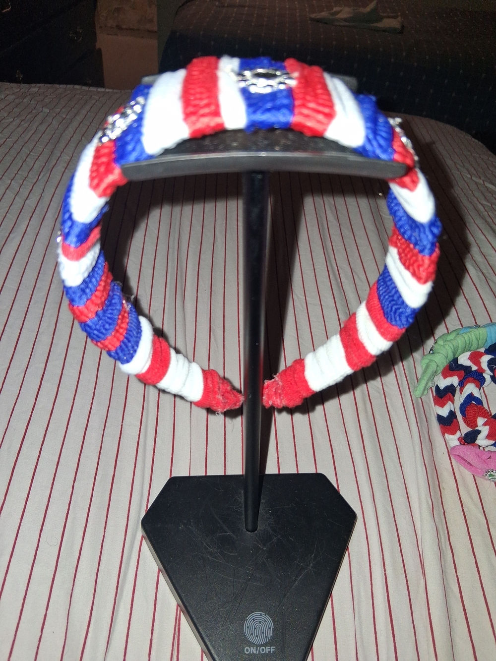 Patriotic Braided Red, White & Blue Headband